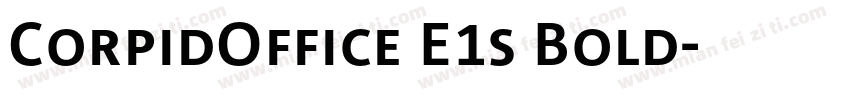 CorpidOffice E1s Bold字体转换